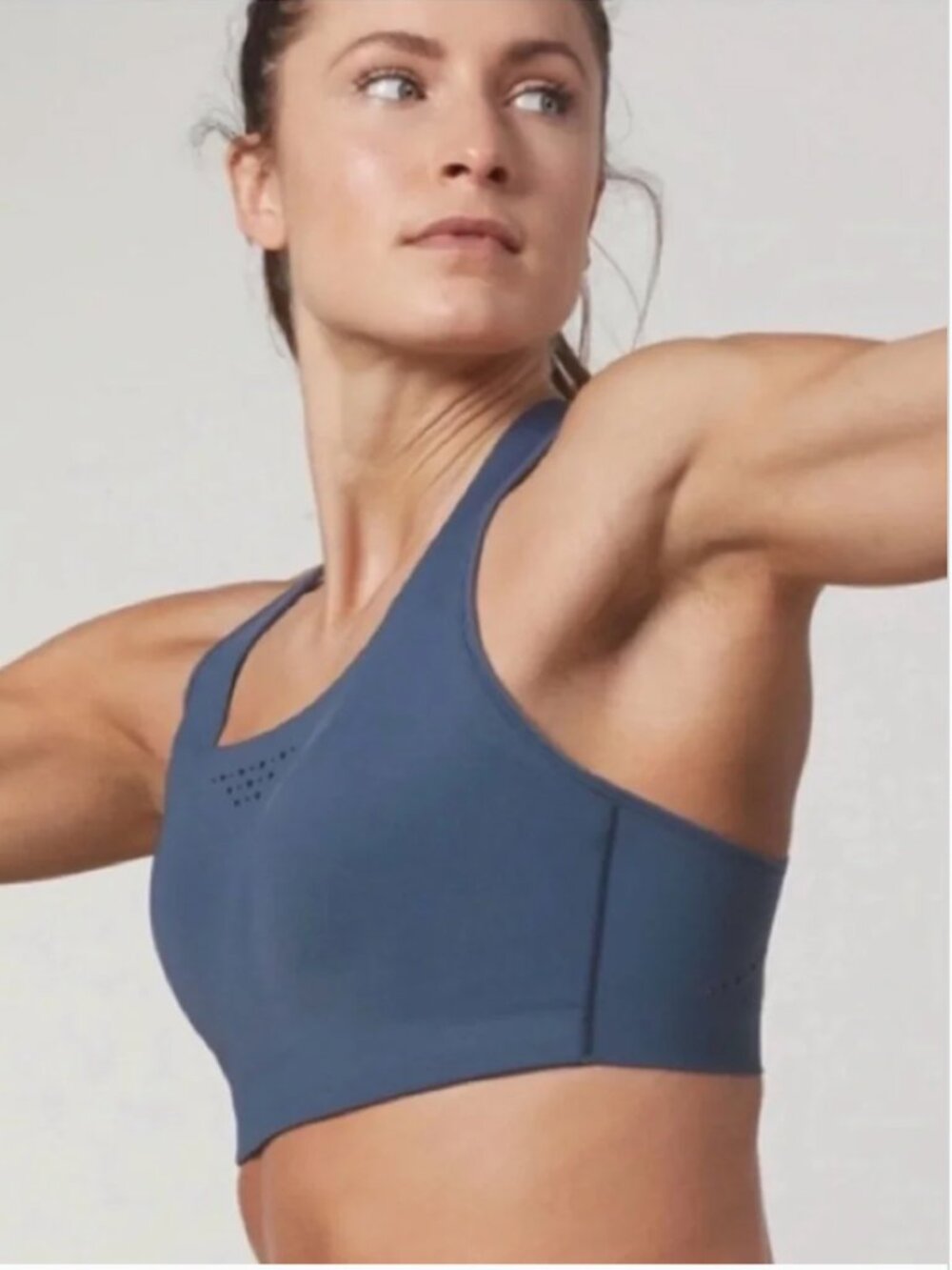 Athleta Phenomena High Impact Sports Bra Size 34DD Medieval Violet Dark Blue